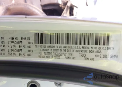 2016 Ram 2500 Slt z USA, uszkodzony, nr VIN 3C6TR5JT8GG229757